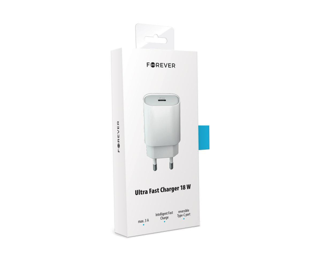 FOREVER CORE 1xUSB-C CQ 3.0 18W biala - 1380769 - zdjęcie 2